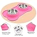 Super Design SUPERDESIGN Stainless Steel Water Food Pet Feeder Bowls with Non-Skid No Spill Silicone Mat, Pet Food Scoop Water Bowls for Small Dogs Puppy Cat Kitten Bowls-Pink