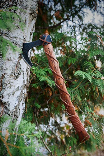 Norse Tradesman One-Handed 24" Viking Battle Axe w/Hand-Engraved Runes | The SkeggÃ¸x