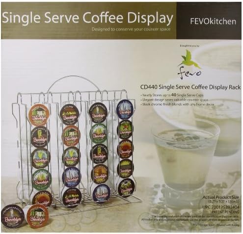 Brooklyn Beans CD440 Single Serve Coffee Display Rack, Silver