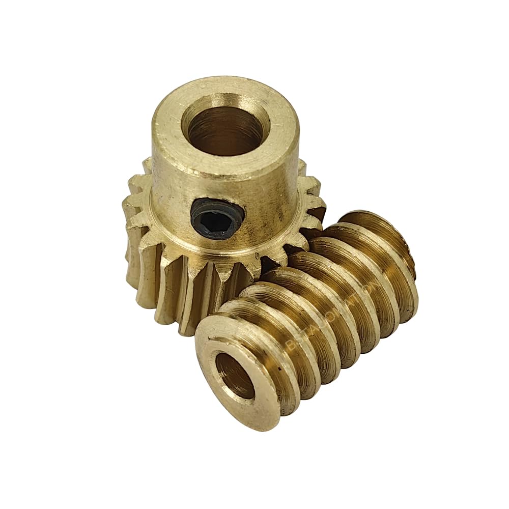 Brass Worm Gear Set - 0.5 Modulus 20T 20:1