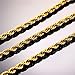 U7 Jewelry 3mm Rope Chain 18K Real Gold Plated Diamond Cut Twisted Rope Chain Necklace for Men Women, 26 Inch