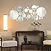 Ikevan 1 Set 27 pcs Acrylic Art Modern 3D Mirror Round Wall Stickers DIY Home Wall Room Decals Decor Sofa TV Setting Wall Removable Wall Stickers