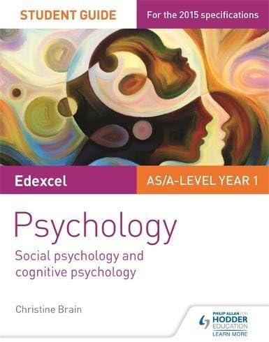 Edexcel Psychology Student Guide 1: Social psychology and cognitive psychology Paperback – 25 Sept. 2015