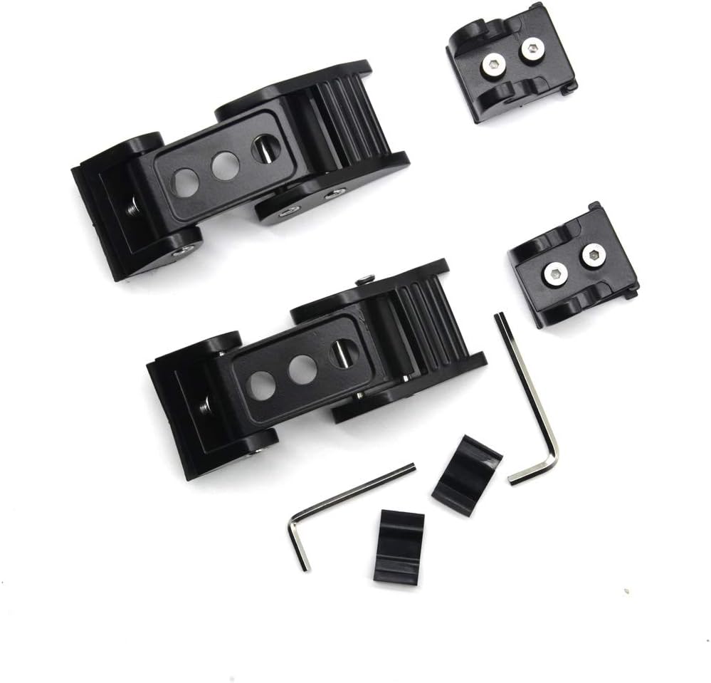 Door Lock Actuator Car Anti-Theft Three Holes Hood Latch Locking Catch Buckle Engine Cover, Fit for Jeep Wrangler JK 2007-2017(2 PCS)