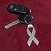 Cancer Awareness Ribbon Keychain - Metal Ribbon - Great Gift for Honoring Cancer Survivors or Those Battling Cancer, or for Friends or Loved Ones of Those Lost to Cancer