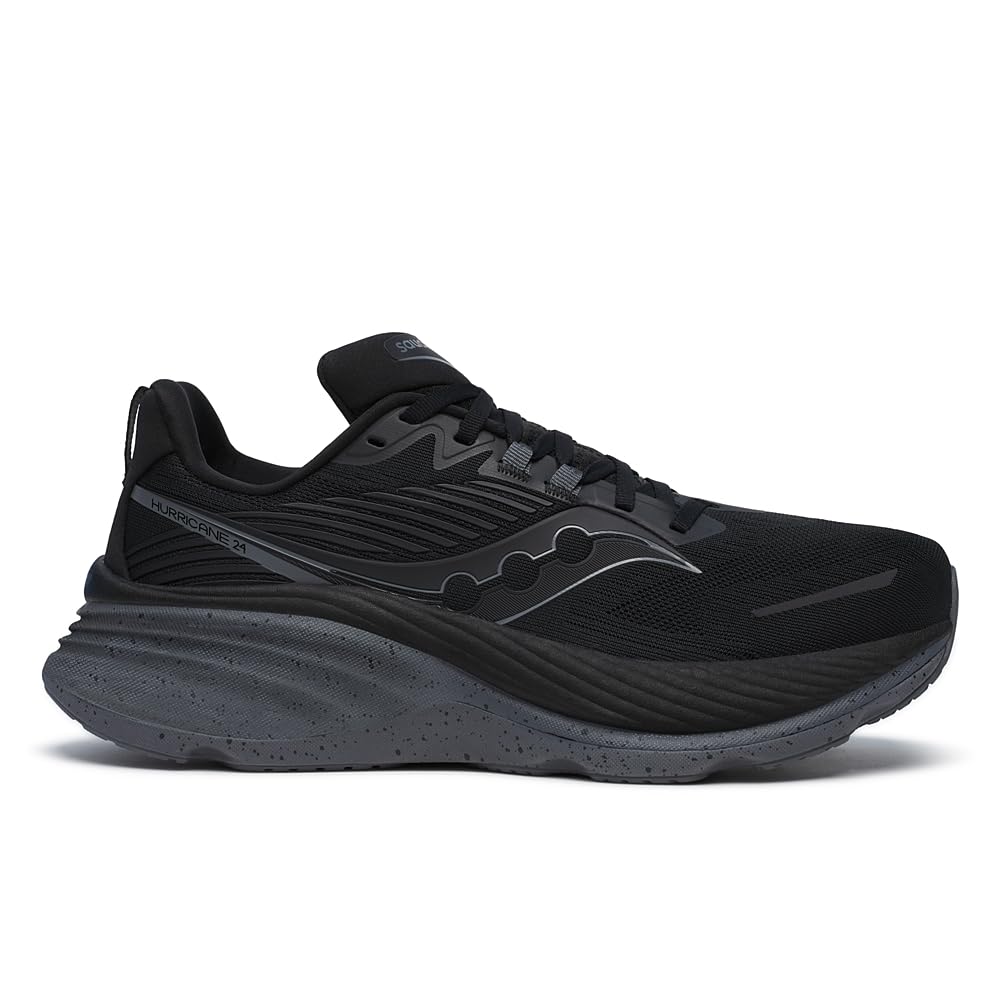 Photo 1 of Saucony Hurricane 24 Men's Running Shoe Black/Shadow 10.5