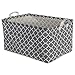 DII Laundry Storage Collection, PE Coated Collapsible Bin with Handles, Gray Lattice, Extra-Large Set, 12.5x17.5x10.5