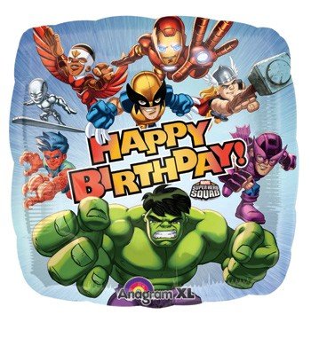 Marvel Squad Birthday Party supplies mylar balloon 18 inch
