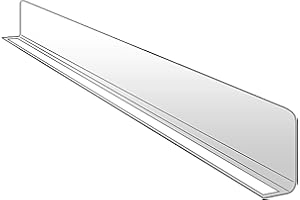 Clip Strip 50 Pack Shelf Dividers for Retail Stores - Adhesive Mount 1" H x 17-9/16" L Corp., 15 mil Crystal Clear PVC, Retail Shelf Separator, SD-1518