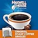 Maxwell House Singles Original Medium Roast Ground Coffee Bags (19 Count Boxes, Pack of 4)