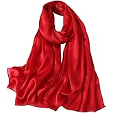 ANDANTINO 100% Mulberry Silk Long Scarf for Women Large Shawls for Headscarf and Neck- Oblong Hair Wraps with Gift Packed