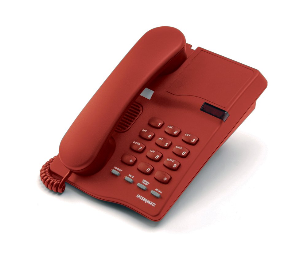Interquartz 9330K Gemini Basic Telephone - Red