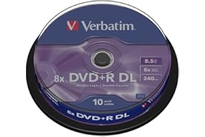 DVD + R DL 8.5 GB 8 X Verbatim Spindle Pack of 10