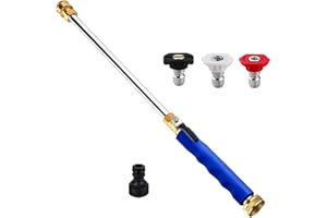 Jet Nozzle High Pressure Hose Nozzle, Hydro Jet High Pressure Washer Tools With 3 Different Nozzles, 3-In-1 High Pressure Pow
