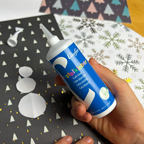 Läufer weißer Bastelkleber, Weißleim, trocknet transparent, 100g Flasche mit Verstreichkopf, ohne Lösungsmittel thumbnail 2