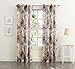 No. 918 Andorra Watercolor Floral Crushed Texture Sheer Grommet Curtain Panel, 51