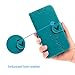 Compatible with iPhone 8 Plus Case, iPhone 7 Plus Wallet Case Embossed Love PU Leather Case TPU Shock Bumper Magnetic Detachable Card Slots Hand Strap Cover for iPhone 7 Plus & iPhone 8 Plus Blue