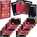 Alpine Rivers RFID Blocking Sleeves | 18 Pack - 14 Credit Card Holders (7 Top & 7 Side Load) + 4 Passport Protectors | Anti Theft RFID Protection | Colored for Easy Organization | Color Versatile