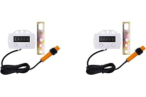 Mucacat 2X 5 Digit Electronic Digital Display Counter Proximity Industrial Magnetic Sensor Switch Punch Counter Induction Met