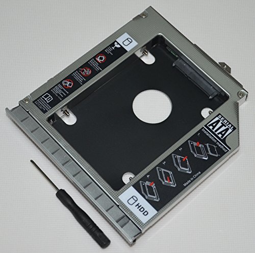DY-tech 2nd HDD SSD Hard Drive Caddy for HP Elitebook 8460p 8460w 8470p 8470w with Faceplate bezel and Mounting Bracket