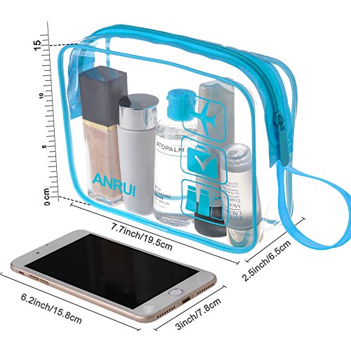 3pcs Clear Toiletry Bag, TSAApproved Clear Travel Toiletry Bag With