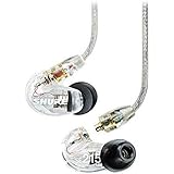 Shure SE215-CL Sound Isolating In Ear Stereo Earphones (Clear) with 3 Pairs of Triple Flange Sleeves for Better Sound Isolati