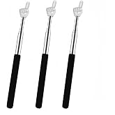 Pointer Finger Stick Extendable，Teacher Pointer for Classroom 3PCS (Black) | Finger Design、Retractable Hand Pointer For Whiteboard、Blackboard、Presentation、Picture Books,Elementary Must-Have Supplies