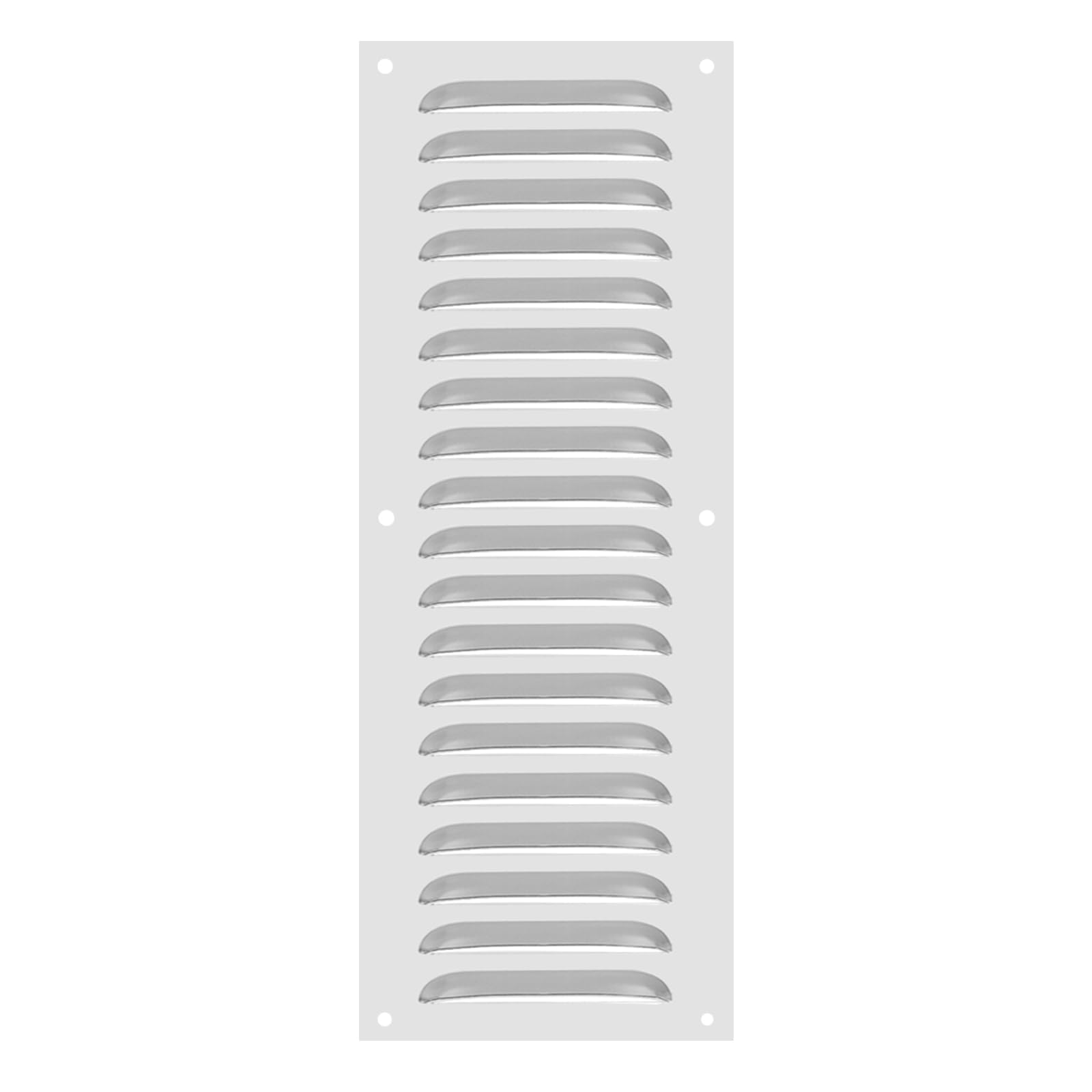 PATIKIL 6 x 16 Inch 304 Stainless Steel Vent Cover, Screen Air Grille Ventilation Cover HVAC Louvered Grill for Home Kitchen Fireplace Bathroom Wall Ceiling, Silver Tone