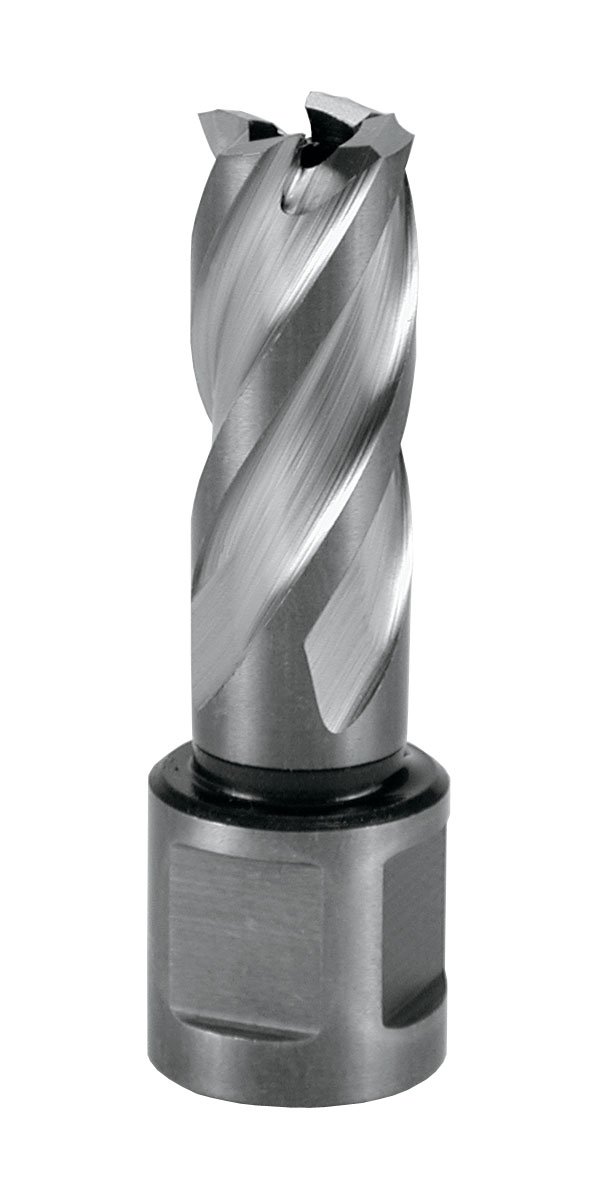 Ruko HSS Core Drill Bit with 3/4 inch Weldon Shank, CBN Ground, Bright Finish, 18.0 mm Diameter, 63.0 mm Length, R108218