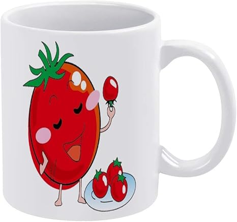 Amazon Co Jp かわいいトマト マグカップ 耐熱マグカップ コーヒー グッズ 陶器 グラスグリーン 大容量 真空断熱 ギフト 優先ギフト 美しいパッケージ 330ml ホーム キッチン