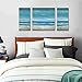 3Hdeko - Ocean Wall Art Abstract Beach Pictures Coastal Wall Decor Modern 3 Pieces Teal Blue Seascape Painting for Home Living Room Bedroom, Large Size Canvas Prints, Ready to Hang