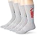 PUMA Socks Men's Logo Crew Socks, Sock Size:10-13/Shoe Size: 6-12 Grey, Sock Size:10-13/Shoe Size: 6-12 (Pack of 6)