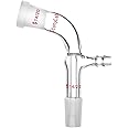 StonyLab Glass Vacuum Take Off Adapter, 105 Degree Bent, Short Stem with 14/20 Joints