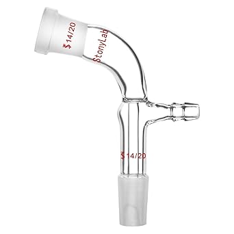 Stonylab Glass Vacuum Take Off Adapter 105 Bent Short Stem With 14 20 Joints Amazon In Industrial Scientific