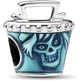 Feitery Halloween Skull Charms Compatible for Pandora Bracelets and Necklaces Summer Jewelry Women's Bead Charms 925 Sterling Silver Dangle