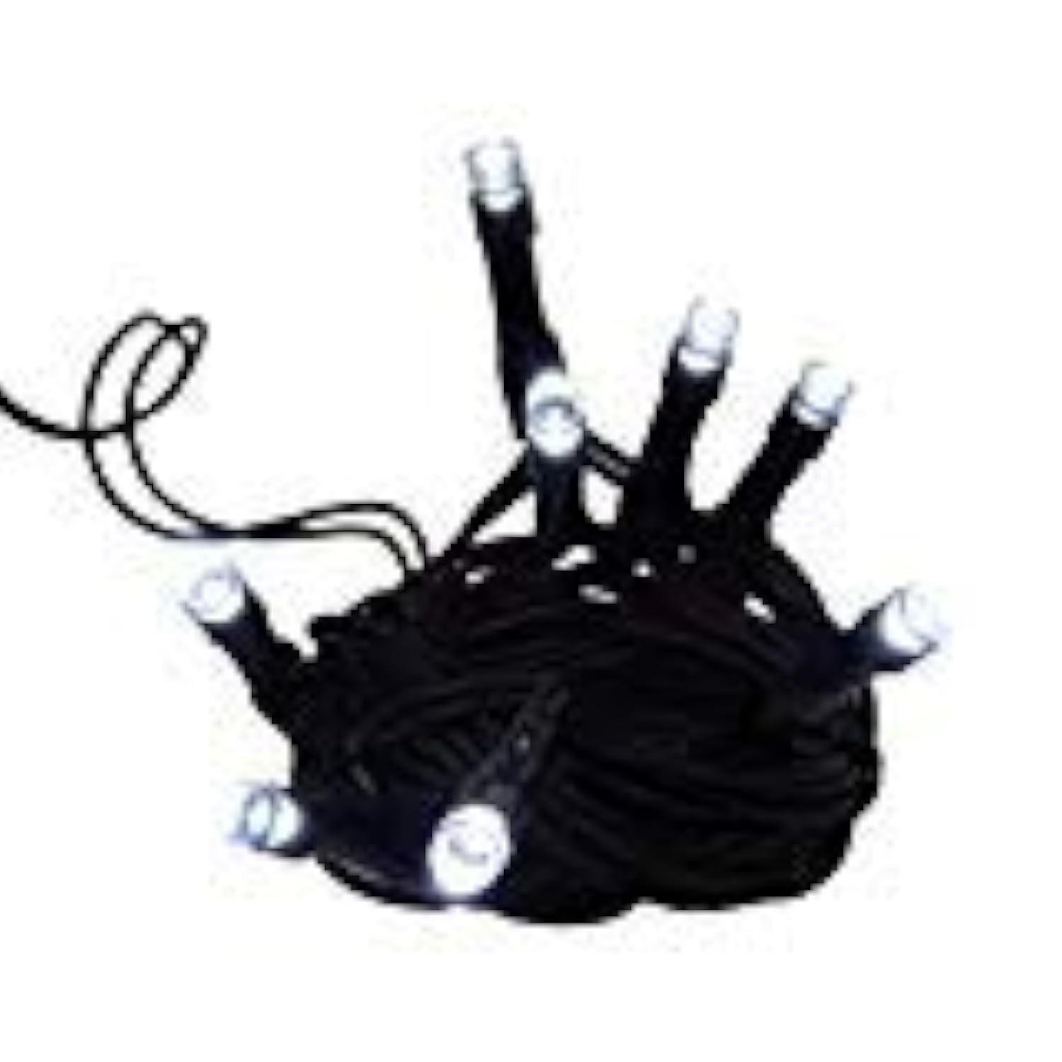 Christmas Concepts® 8 White LED Lights with Black Cable - Decorations - FairyLights - Indoor Lighting