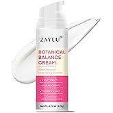 ZAYUU Botanical Balance Hydrating Cream for Women: Fragrance-Free Moisturizer with Squalane, Niacinamide, Hyaluronic Acid & Peptide Complex — Lightweight, Fast-Absorbing, Non-Greasy — 4.23 oz (120 g)