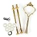 5 sets 3 Tier Metal Cake Plate Stand Centre Handle Rods Fittings Kit