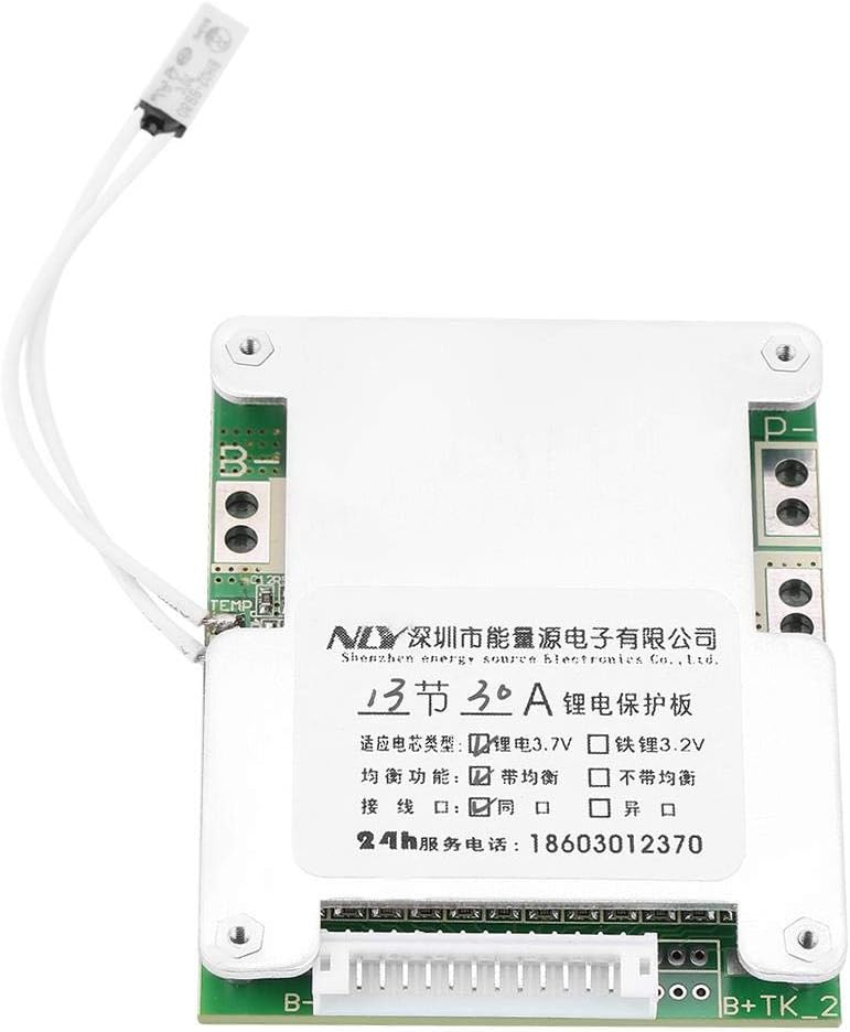 Vikye Battery Protection Module, 13S 30A Lithium Battery Charging Protection Board PCB BMS Cell Protection Board with Balance Charging - Image 4