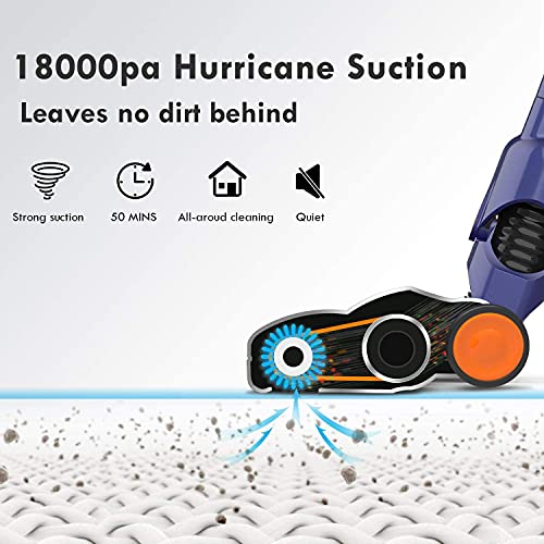 ORFELD Cordless Vacuum, 18000pa Stick Vacuum 4 in 1, Up to 50 Minutes