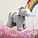 HOVER HEART Rechargeable 6V/7A Plush Animal Ride On Toy for Kids (3~7 Years Old) with Safety Belt (Unicorn)