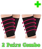 HealthyNees 2 Pairs Combo Thigh Leg Compression Slimming Toning Massaging Effect Look Slimmer Improve Circulation Sleeve