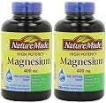 Nature Made High Potency Magnesium 400 mg - 2 Bottles, 150 Softgels Each