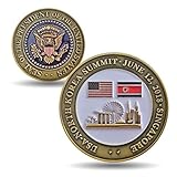 USA No. Korea Challenge Coin - LIMITED EDITION! - Shows actual date! Trump Summit Singapore Kim Jong-Un President Peace Talks
