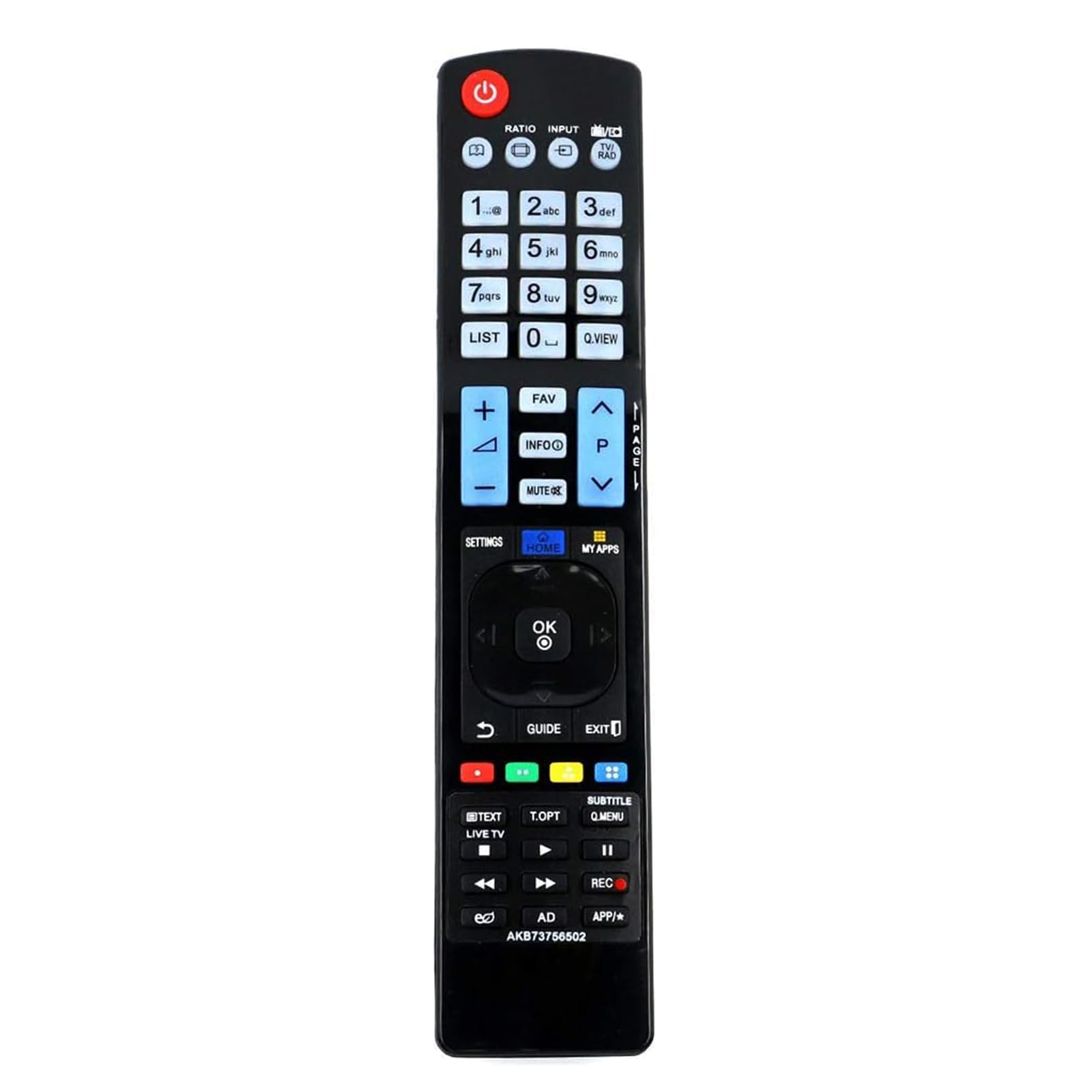 VINABTY AKB73756502 Replacement Remote Control Compatible with LG LED LCD 3D TV 42LM860 42LN570SZA 42LN575S 42LN575-S 42LN5778AEU 42lv450u 43UF6807 47LA620 47LA6208 47LA6208AEU 47LA620S
