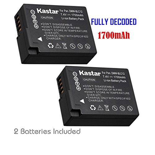 Kastar battery (2-pack) for panasonic dmw-blc12, dmw-bl…