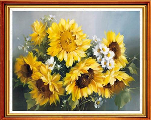 DIY 5D Diamond Mosaic Sunflowers Diamond Painting Cross Stitch Kits Diamonds Embroidery Shinny Round Rhinestones