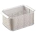 iDesign Twillo Plastic Silverware Caddy Organizer Flatware Caddy for Kitchen Countertop Storage, Dining Table, Outdoor Patio, Picnic Tables, Metallico and Clear 10