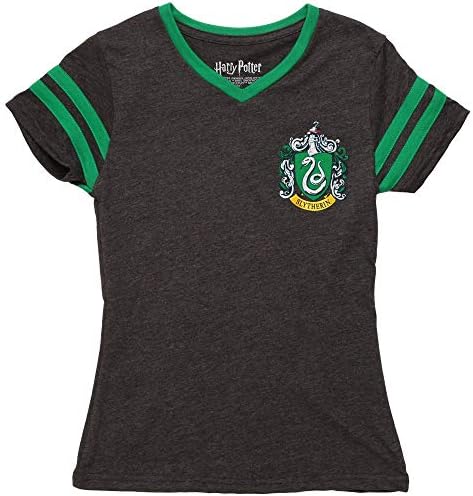 Harry Potter Slytherin Varsity Junior Tee - Charcoal (Medium)