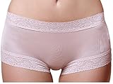 METWAY Women's New Mulberry Silk Lace No Show Panties